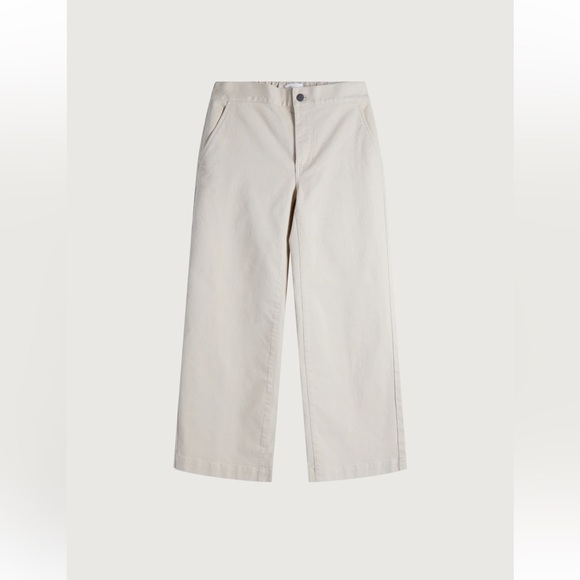 Oak + Fort CROPPED LENGTH 26" TWILL WIDE LEG PANT - Picture 5 of 11